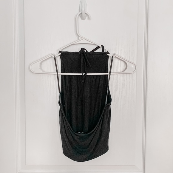 Forever 21 Not Your Bae Black Halter Crop Top - Picture 3 of 5